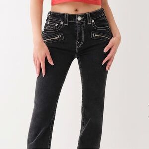 True Religion Billie Mid Rise Straight Jeans